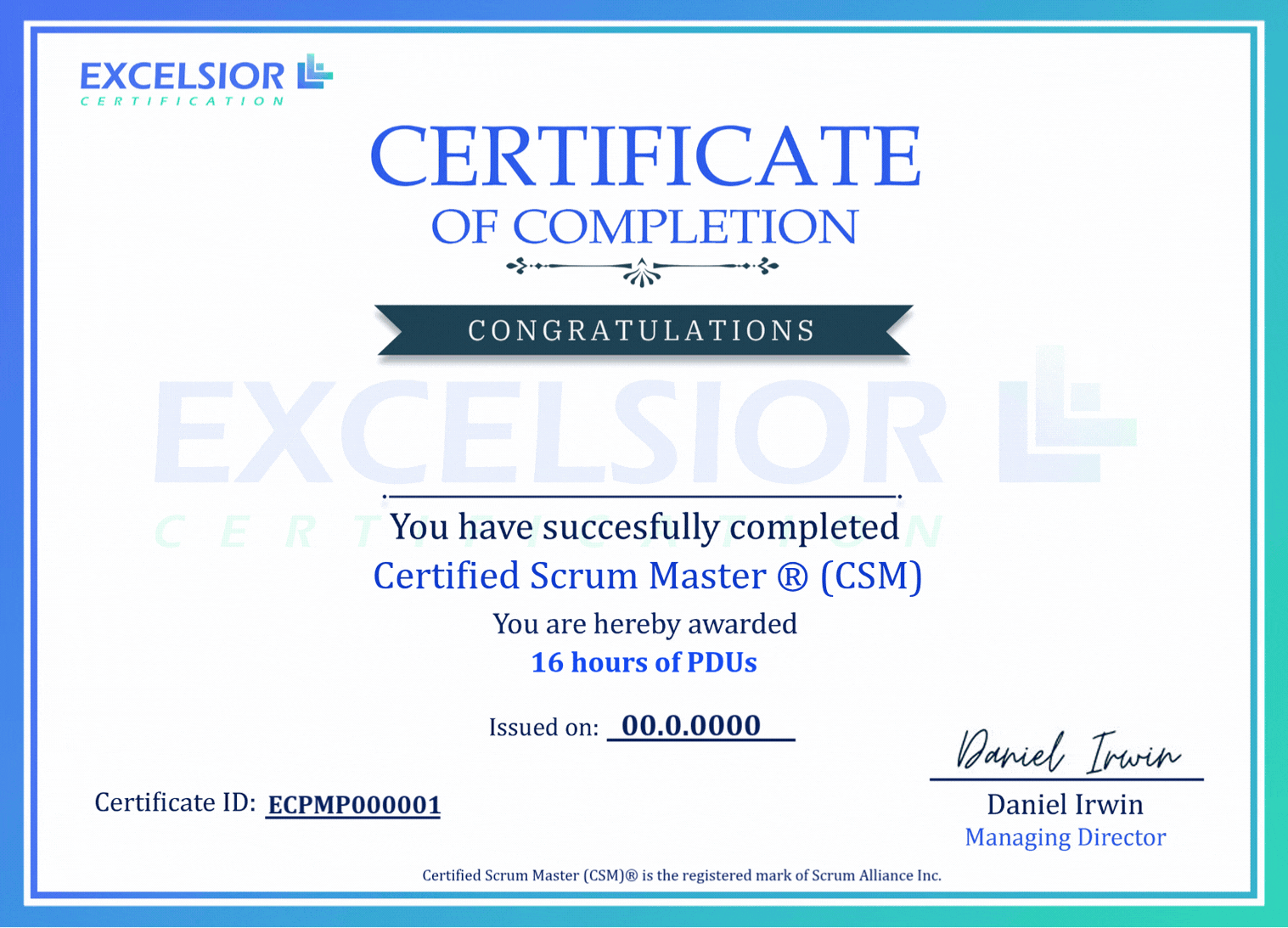 CSM - Certified Scrum Master Certification Training